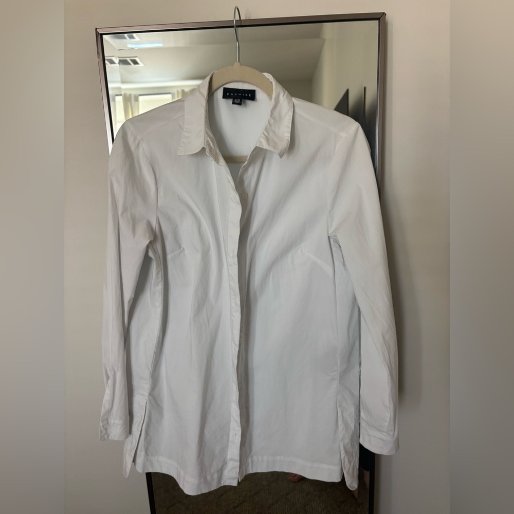Premise White Collared Button-Down Shirt - image 1